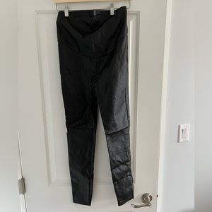 MATERNITY FAUX LEATHER LEGGINGS, size Medium, BRAND NEW, NEVER WORN
